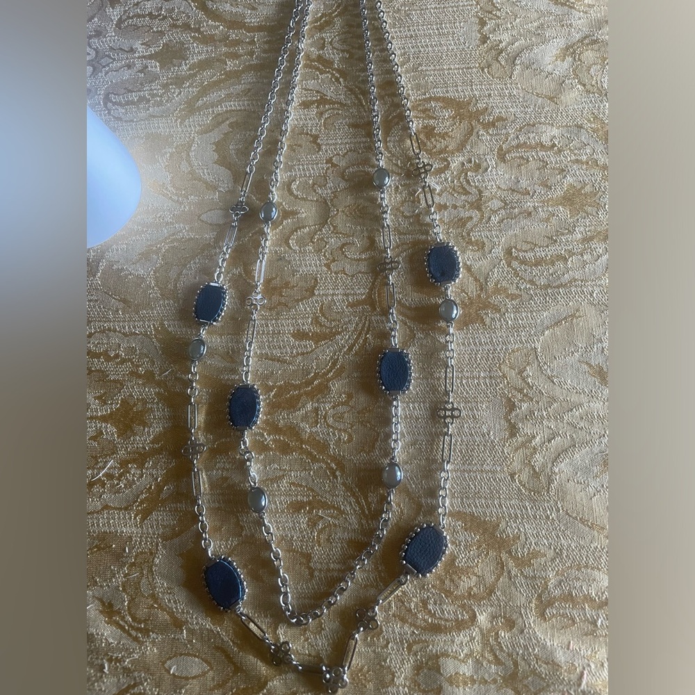 Chicos Silver and Blue necklace